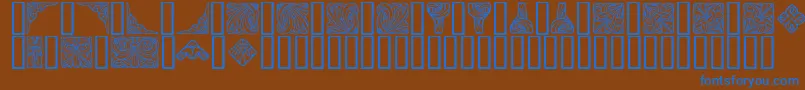 Orna4 Font – Blue Fonts on Brown Background