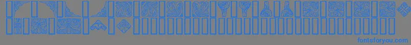 Orna4 Font – Blue Fonts on Gray Background