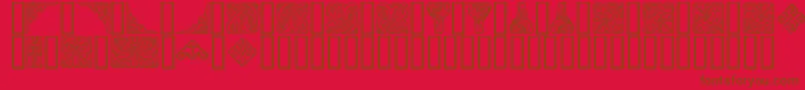 Orna4 Font – Brown Fonts on Red Background