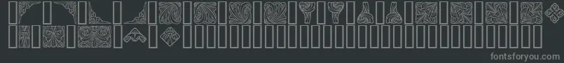 Orna4 Font – Gray Fonts on Black Background
