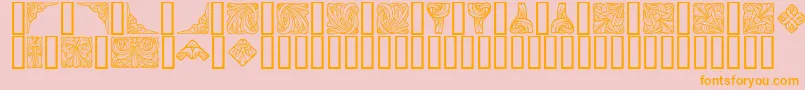 Orna4 Font – Orange Fonts on Pink Background