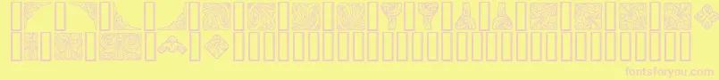 Orna4 Font – Pink Fonts on Yellow Background