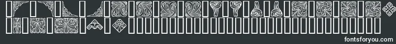 Orna4-fontti – valkoiset fontit mustalla taustalla