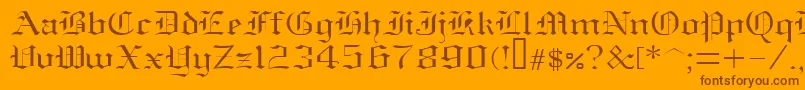 Oldenglish Font – Brown Fonts on Orange Background