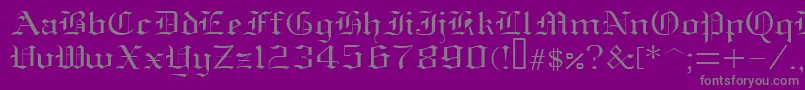 Oldenglish-Schriftart – Graue Schriften auf violettem Hintergrund