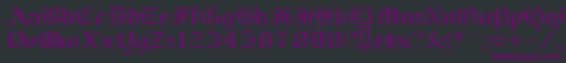 フォントOldenglish – 黒い背景に紫のフォント
