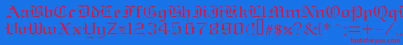 Oldenglish Font – Red Fonts on Blue Background