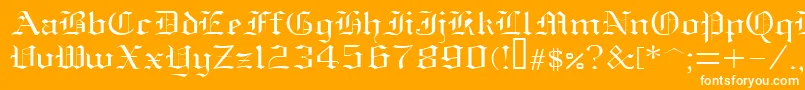 fuente Oldenglish – Fuentes Blancas Sobre Fondo Naranja