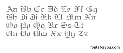 Überblick über die Schriftart Oldenglish