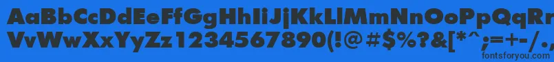 FuturisextraBold Font – Black Fonts on Blue Background