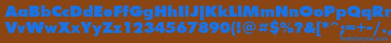 FuturisextraBold Font – Blue Fonts on Brown Background