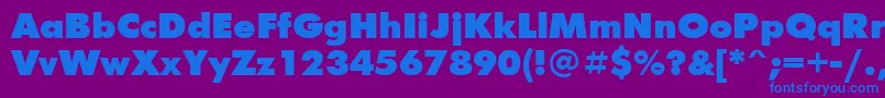 FuturisextraBold Font – Blue Fonts on Purple Background