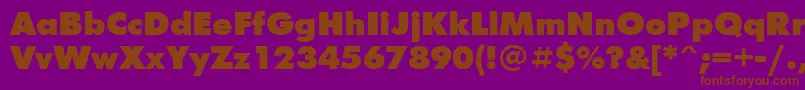 FuturisextraBold Font – Brown Fonts on Purple Background