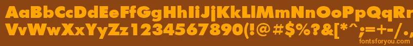 FuturisextraBold Font – Orange Fonts on Brown Background