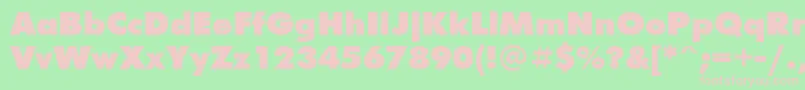 FuturisextraBold Font – Pink Fonts on Green Background