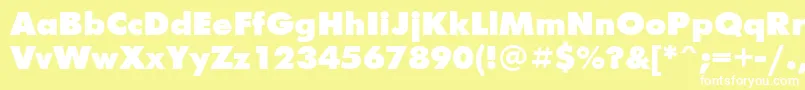 FuturisextraBold Font – White Fonts on Yellow Background