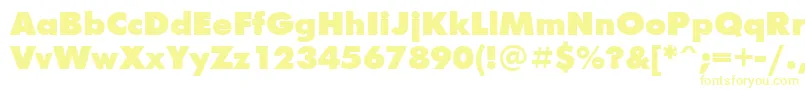 FuturisextraBold Font – Yellow Fonts on White Background