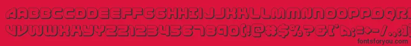 1stenterprises3D Font – Black Fonts on Red Background