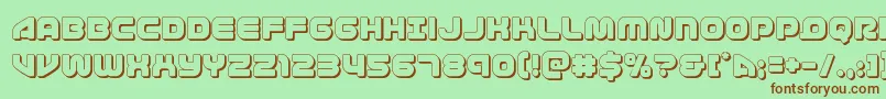 1stenterprises3D Font – Brown Fonts on Green Background