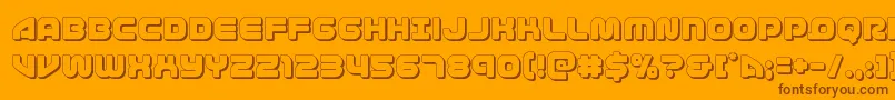 1stenterprises3D-Schriftart – Braune Schriften auf orangefarbenem Hintergrund