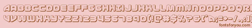 1stenterprises3D Font – Brown Fonts on Pink Background