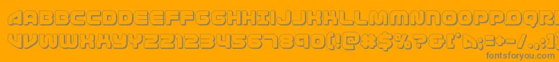 1stenterprises3D Font – Gray Fonts on Orange Background