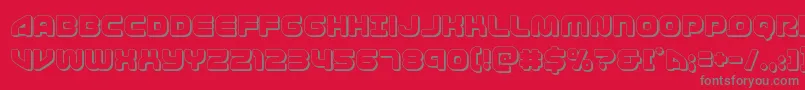 1stenterprises3D Font – Gray Fonts on Red Background