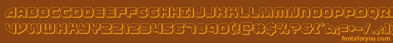 1stenterprises3D Font – Orange Fonts on Brown Background