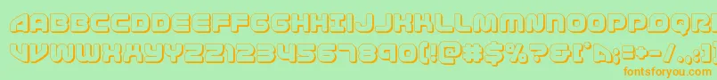 1stenterprises3D Font – Orange Fonts on Green Background