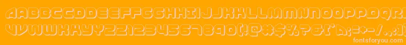 1stenterprises3D Font – Pink Fonts on Orange Background