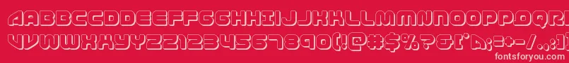 1stenterprises3D Font – Pink Fonts on Red Background