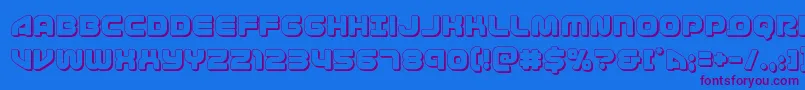 1stenterprises3D Font – Purple Fonts on Blue Background