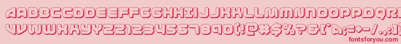 1stenterprises3D Font – Red Fonts on Pink Background