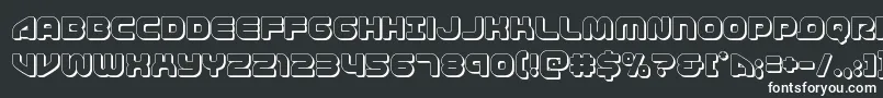 Шрифт 1stenterprises3D – белые шрифты на чёрном фоне