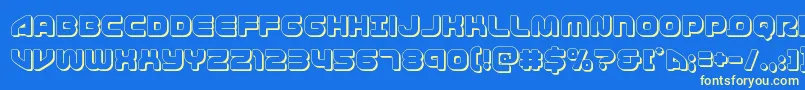 1stenterprises3D Font – Yellow Fonts on Blue Background