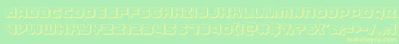 1stenterprises3D Font – Yellow Fonts on Green Background