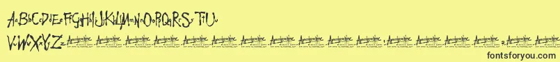 ApocalypseNow Font – Black Fonts on Yellow Background