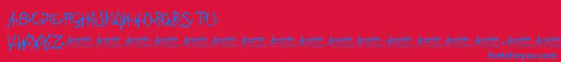 ApocalypseNow Font – Blue Fonts on Red Background