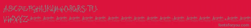 ApocalypseNow Font – Gray Fonts on Red Background