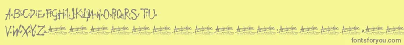 Weitere Informationen zur ApocalypseNow-Schriftart ApocalypseNow-Schriftart – Graue Schriften auf gelbem Hintergrund