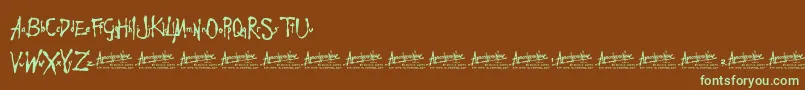 ApocalypseNow Font – Green Fonts on Brown Background