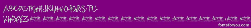 Police ApocalypseNow – polices vertes sur fond violet