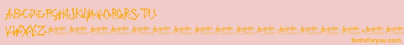 ApocalypseNow Font – Orange Fonts on Pink Background