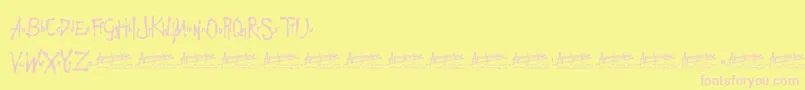 Więcej informacji o czcionce ApocalypseNow Czcionka ApocalypseNow – różowe czcionki na żółtym tle