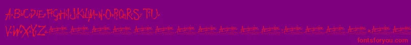 ApocalypseNow Font – Red Fonts on Purple Background