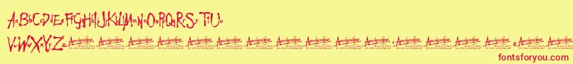 ApocalypseNow Font – Red Fonts on Yellow Background