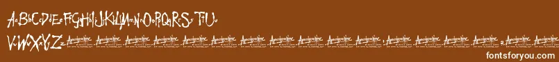 ApocalypseNow Font – White Fonts on Brown Background