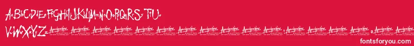 Police ApocalypseNow – polices blanches sur fond rouge