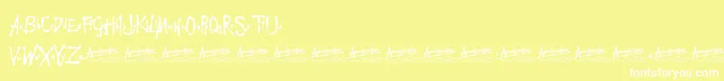ApocalypseNow Font – White Fonts on Yellow Background