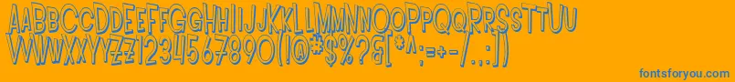 SfIntoxicatedBluesShaded-fontti – siniset fontit oranssilla taustalla